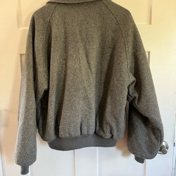 Grey wool blend xl jacket vintage aberdeen bomber style